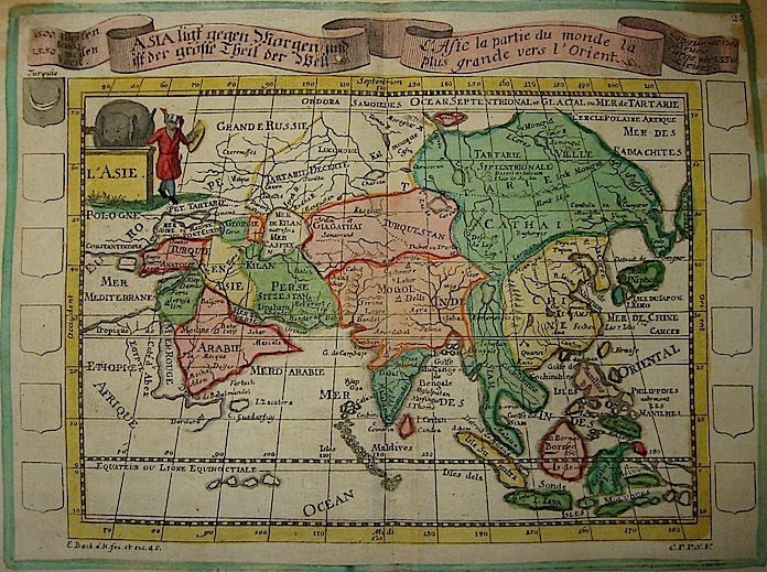 Baeck Elias (1679-1747) L'Asie la partie du monde la plus grande vers l'Orient 1748 Augsburg 